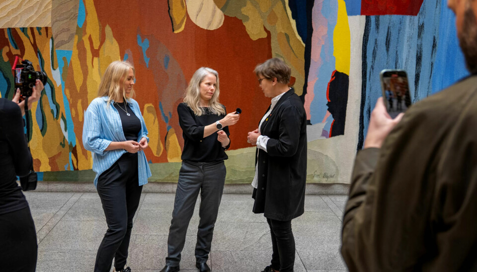 FELLES FRONT: Lill Sverresdatter Larsen i Norsk Sykepleierforbund, SVs Kirsti Bergstø og Fagforbundets Mette Nord. FELLES FRONT: Lill Sverresdatter Larsen i Norsk Sykepleierforbund, SVs Kirsti Bergstø og Fagforbundets Mette Nord.