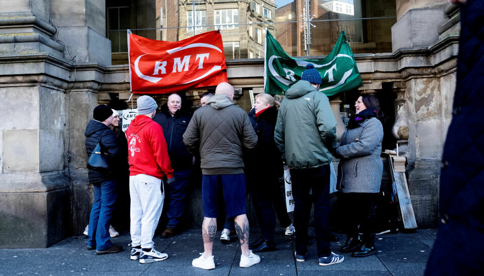 Dette bildet er fra en nylig streik i Newcastle. Dette bildet er fra en nylig streik i Newcastle.