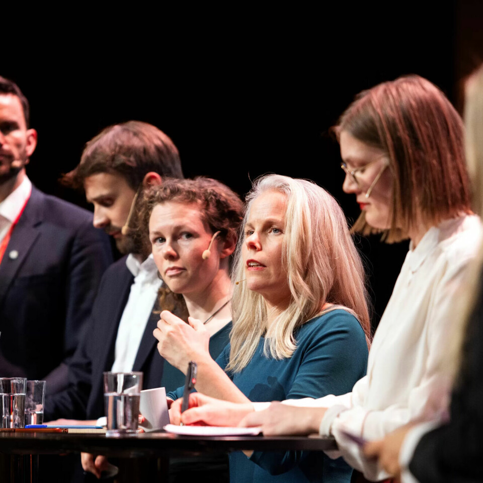 DEBATT: Partiene på venstresida, med Per Martin Sandtrøen (Sp, f.v.), Jan Christian Vestre (Ap), Ingrid Liland (MDG), SV-leder Kjersti Bergstø og Rødt-leder Marie Sneve Martinussen, er helt enige hvem som er hovedmotstanderen i valget neste år. DEBATT: Partiene på venstresida, med Per Martin Sandtrøen (Sp, f.v.), Jan Christian Vestre (Ap), Ingrid Liland (MDG), SV-leder Kjersti Bergstø og Rødt-leder Marie Sneve Martinussen, er helt enige hvem som er hovedmotstanderen i valget neste år.