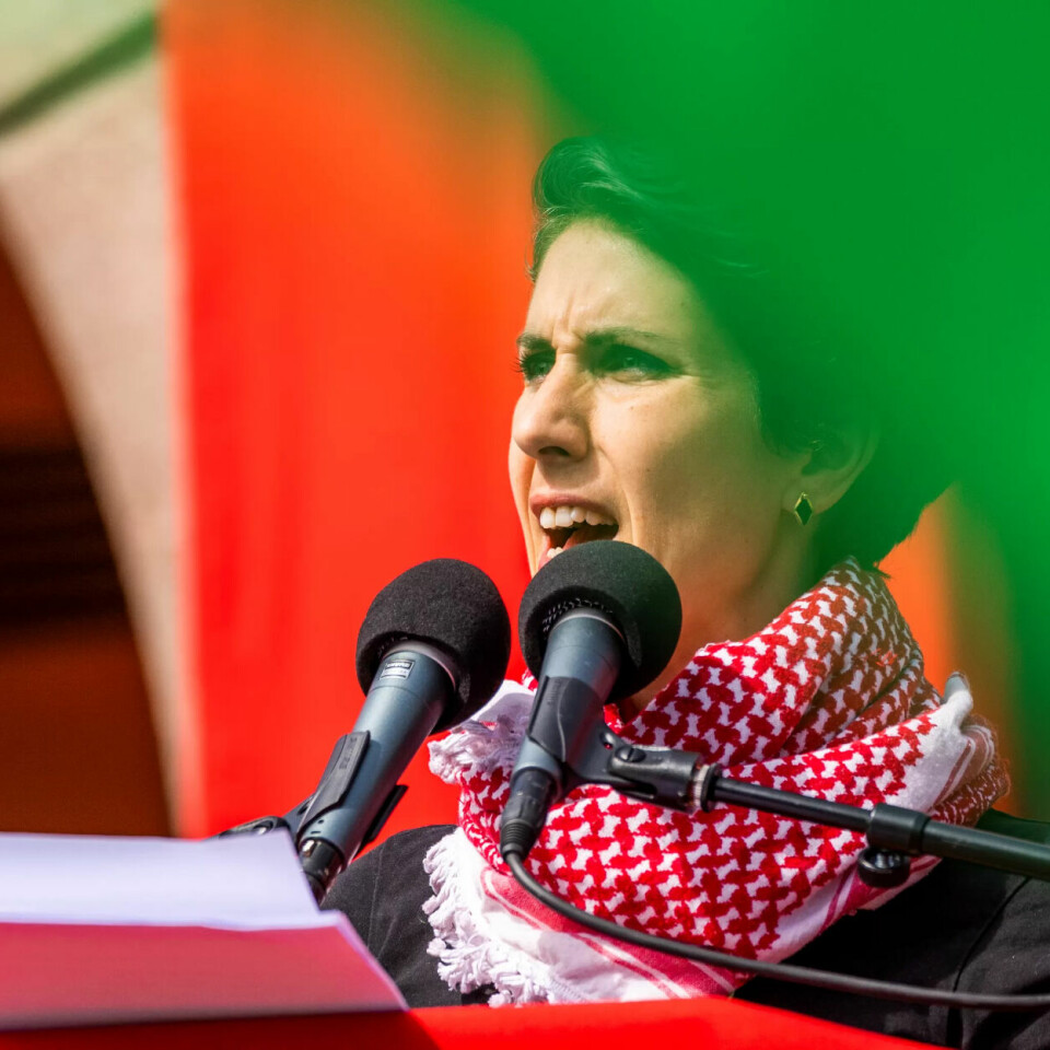 HYLLER: Line Khateeb er veldig fornøyd med anerkjennelsen av Palestina. HYLLER: Line Khateeb er veldig fornøyd med anerkjennelsen av Palestina.