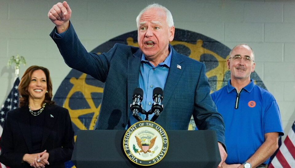 Tim Walz har vært guvernør i Minnesota siden 2018. Delstaten har lang tradisjon for fagorganisering. USAs fagbevegelse omfavner nå Walz som Kamala Harris' visepresidentkandidat. Tim Walz har vært guvernør i Minnesota siden 2018. Delstaten har lang tradisjon for fagorganisering. USAs fagbevegelse omfavner nå Walz som Kamala Harris' visepresidentkandidat.