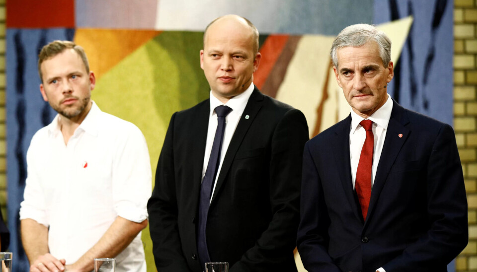 Fra venstre: Audun Lysbakken, Trygve Slagsvold Vedum og Jonas Gahr Støre. Fra venstre: Audun Lysbakken, Trygve Slagsvold Vedum og Jonas Gahr Støre.