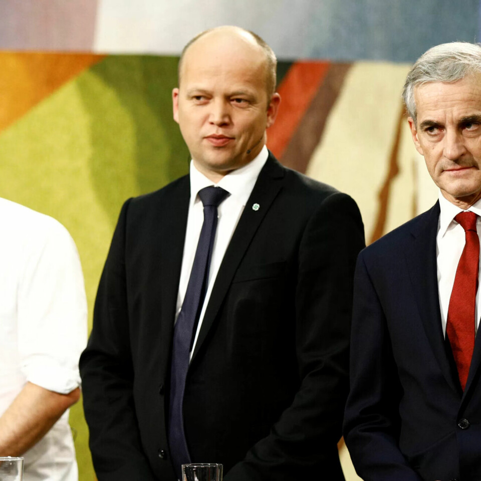 Fra venstre: Audun Lysbakken, Trygve Slagsvold Vedum og Jonas Gahr Støre. Fra venstre: Audun Lysbakken, Trygve Slagsvold Vedum og Jonas Gahr Støre.