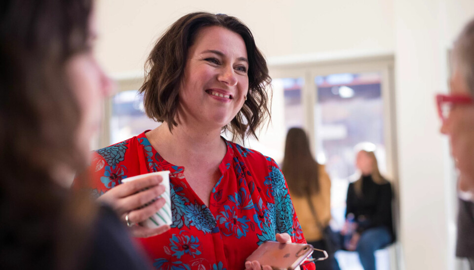 Flott å både feire og utfordre seg selv, mener konferansier Kathrine Haugland Martinsen fra FO-ledelsen. Flott å både feire og utfordre seg selv, mener konferansier Kathrine Haugland Martinsen fra FO-ledelsen.