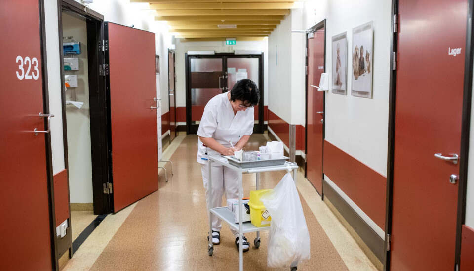 AMMEHJELP: I tillegg til at barnepleierne ved barselavdelingen tar blodprøve, driver de mye med ammeveiledning. – Vi skal også gi mødrene generell informasjon om barnestell og om hva som skjer rundt barnet de første dagene, sier barnepleier Janne Kronstrand. AMMEHJELP: I tillegg til at barnepleierne ved barselavdelingen tar blodprøve, driver de mye med ammeveiledning. – Vi skal også gi mødrene generell informasjon om barnestell og om hva som skjer rundt barnet de første dagene, sier barnepleier Janne Kronstrand.