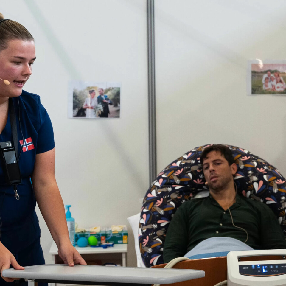 PÅ SYKEHJEM: På mesterskapets første dag fikk deltakerne en utfordring fra et sykehjemsmiljø. Emma Straub er fornøyd med hvordan hun takla oppgavene. PÅ SYKEHJEM: På mesterskapets første dag fikk deltakerne en utfordring fra et sykehjemsmiljø. Emma Straub er fornøyd med hvordan hun takla oppgavene.