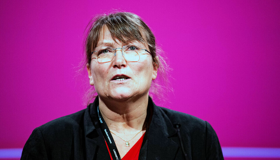 Forbundsleder i Norsk Arbeidsmandsforbund, Anita Johansen. Forbundsleder i Norsk Arbeidsmandsforbund, Anita Johansen.
