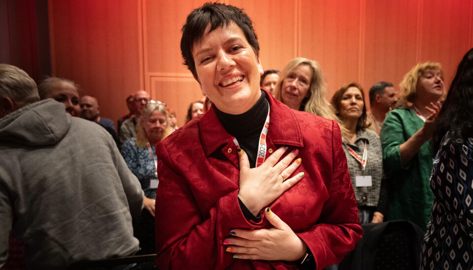 GLAD OG NYVALGT: Henriette Jevnaker rett etter valget torsdag der hun ble LOs nye 1.nestleder. GLAD OG NYVALGT: Henriette Jevnaker rett etter valget torsdag der hun ble LOs nye 1.nestleder.