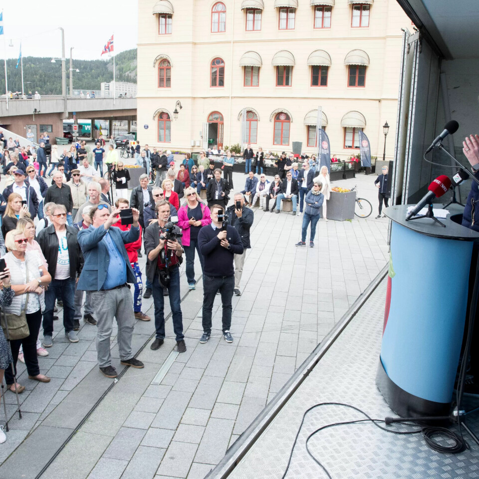 1. MAI-TALE: Sylvi Listhaug i Drammen for noen år siden. 1. MAI-TALE: Sylvi Listhaug i Drammen for noen år siden.