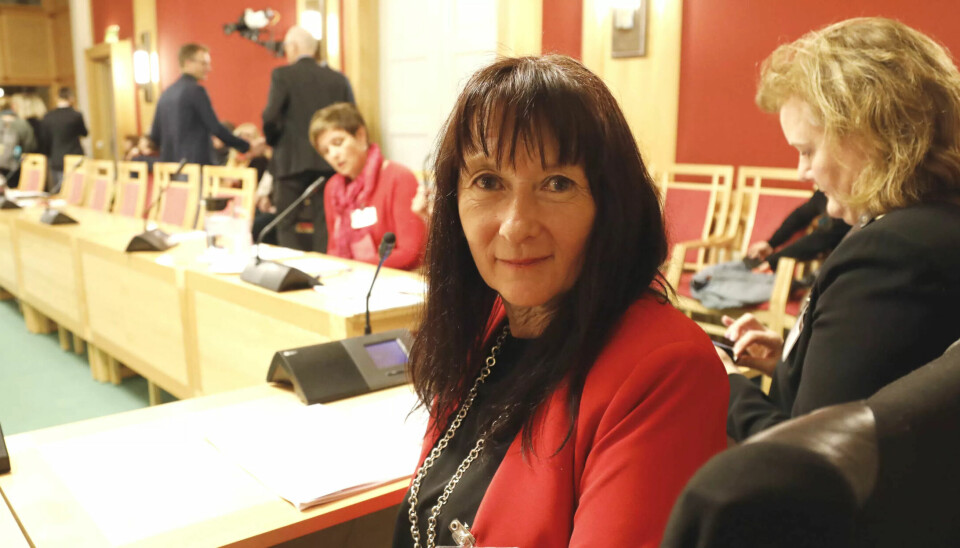 May-Britt Sundal rett før høringen i Stortinget om bemanningsnorm i barnehagen May-Britt Sundal rett før høringen i Stortinget om bemanningsnorm i barnehagen
