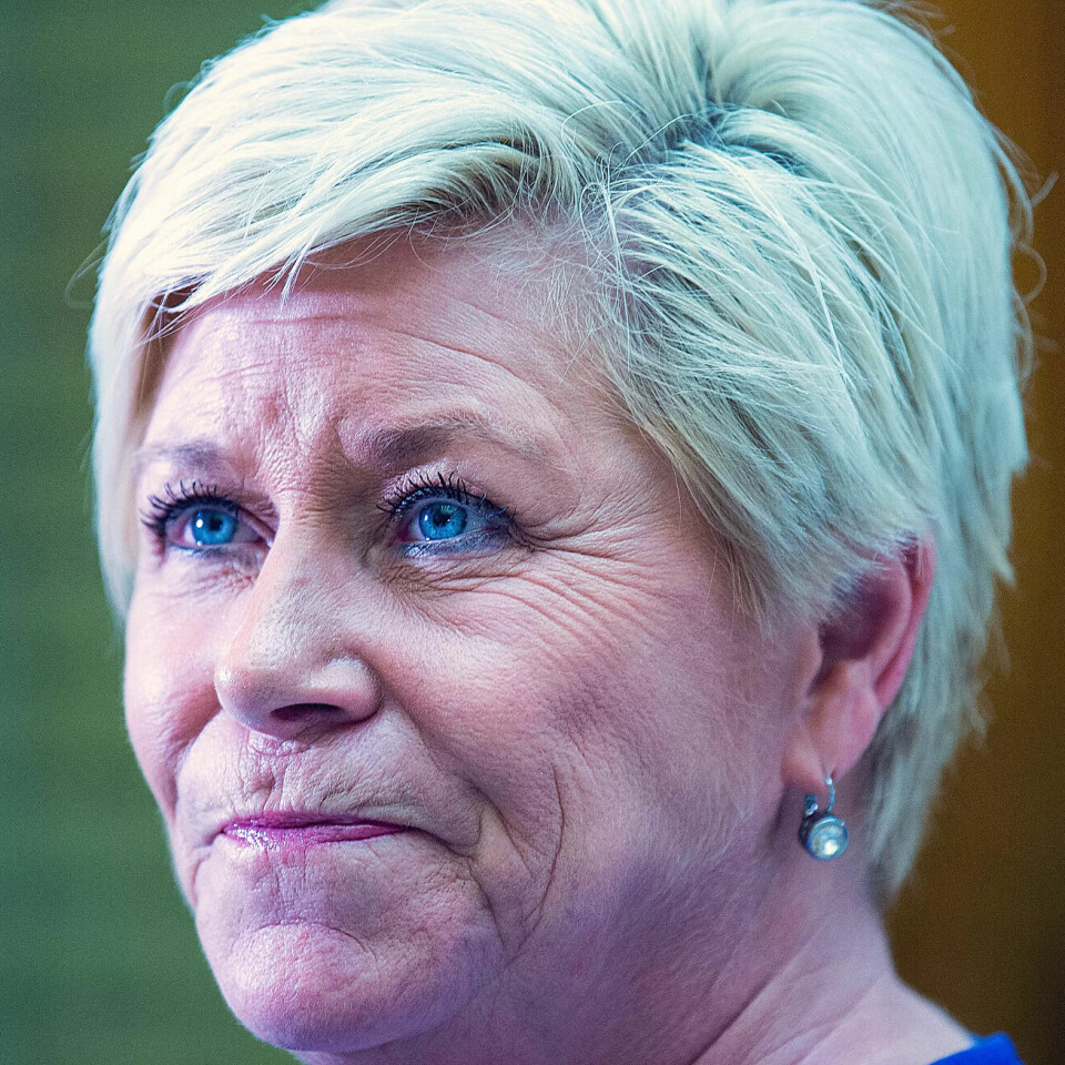 – Vi må nå få slutt på den uverdige behandlingen av landets pensjonister, sier Frp-leder Siv Jensen. – Vi må nå få slutt på den uverdige behandlingen av landets pensjonister, sier Frp-leder Siv Jensen.