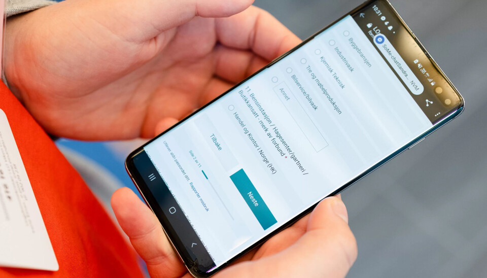 DIGITALE TIDER: LOs sommerpatrulje bruker nå et Google-skjema under intervjuene med ansatte. DIGITALE TIDER: LOs sommerpatrulje bruker nå et Google-skjema under intervjuene med ansatte.
