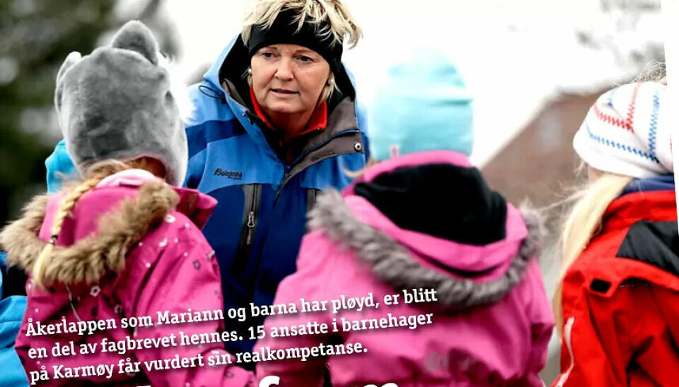 FAGBREV: Mariann Røed tok sitt fagbrev på jobb for fem år siden. Nå har Stortinget gjort dette til en allmenn ordning. FAGBREV: Mariann Røed tok sitt fagbrev på jobb for fem år siden. Nå har Stortinget gjort dette til en allmenn ordning.