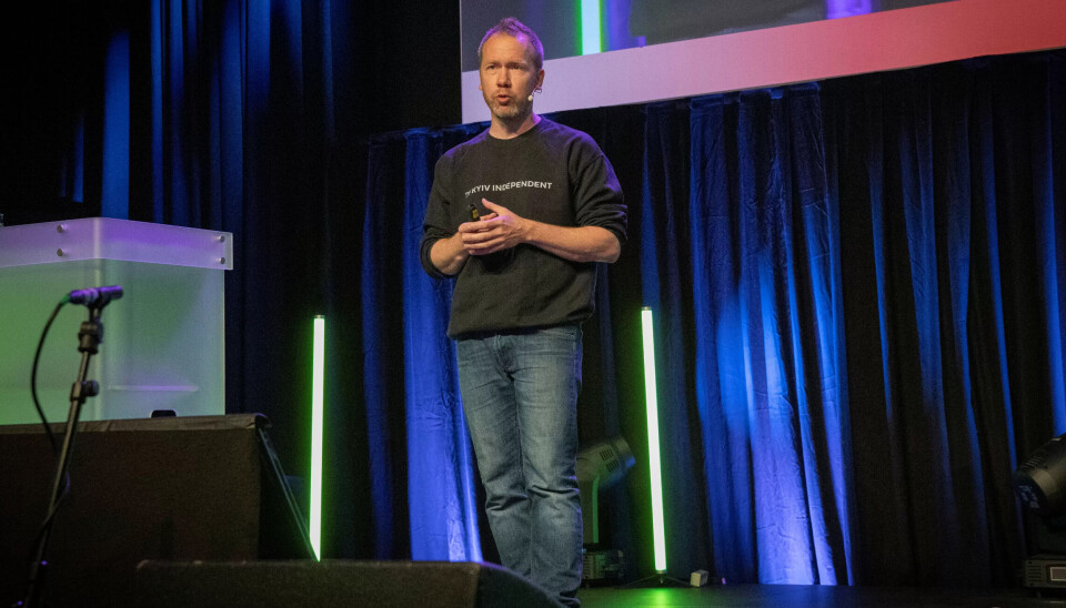 Jonas Bals snakket om fagbevegelsens rolle på Kommunalkonferansen. Jonas Bals snakket om fagbevegelsens rolle på Kommunalkonferansen.