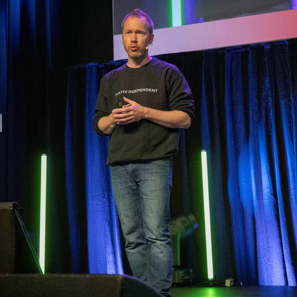 Jonas Bals snakket om fagbevegelsens rolle på Kommunalkonferansen. Jonas Bals snakket om fagbevegelsens rolle på Kommunalkonferansen.