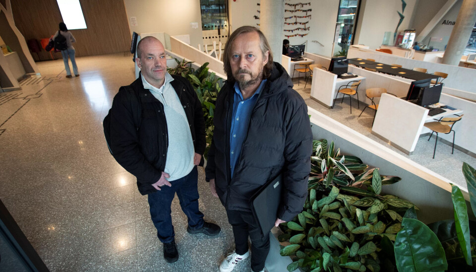 De er hovedverneombud for henholdsvis statlig og kommunal sektor i Nav i Oslo. Jens Eskedal (t.v.) og Odd Dagfinnn Øien ønsker en tydeligere prioritering av hvem Nav skal hjelpe og hvordan det skal skje, for ressusene strekker ikke til. De er hovedverneombud for henholdsvis statlig og kommunal sektor i Nav i Oslo. Jens Eskedal (t.v.) og Odd Dagfinnn Øien ønsker en tydeligere prioritering av hvem Nav skal hjelpe og hvordan det skal skje, for ressusene strekker ikke til.