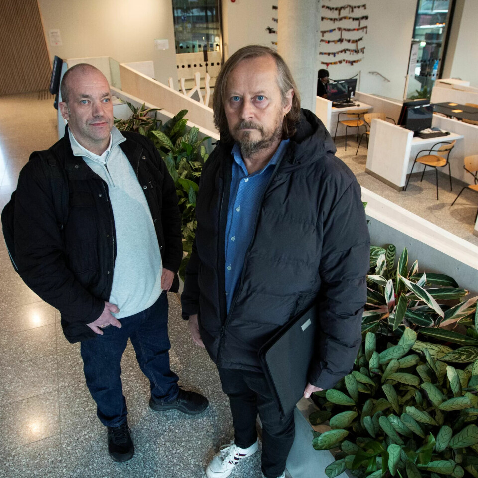 De er hovedverneombud for henholdsvis statlig og kommunal sektor i Nav i Oslo. Jens Eskedal (t.v.) og Odd Dagfinnn Øien ønsker en tydeligere prioritering av hvem Nav skal hjelpe og hvordan det skal skje, for ressusene strekker ikke til. De er hovedverneombud for henholdsvis statlig og kommunal sektor i Nav i Oslo. Jens Eskedal (t.v.) og Odd Dagfinnn Øien ønsker en tydeligere prioritering av hvem Nav skal hjelpe og hvordan det skal skje, for ressusene strekker ikke til.