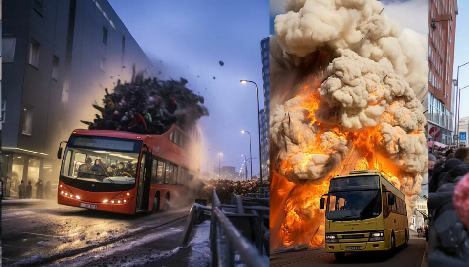 En tenkt scenario: Alle som har tatt buss for bane vet at det kan være noe sannhet i dette her, men akkurat disse bildene er altså datagenerert. En tenkt scenario: Alle som har tatt buss for bane vet at det kan være noe sannhet i dette her, men akkurat disse bildene er altså datagenerert.
