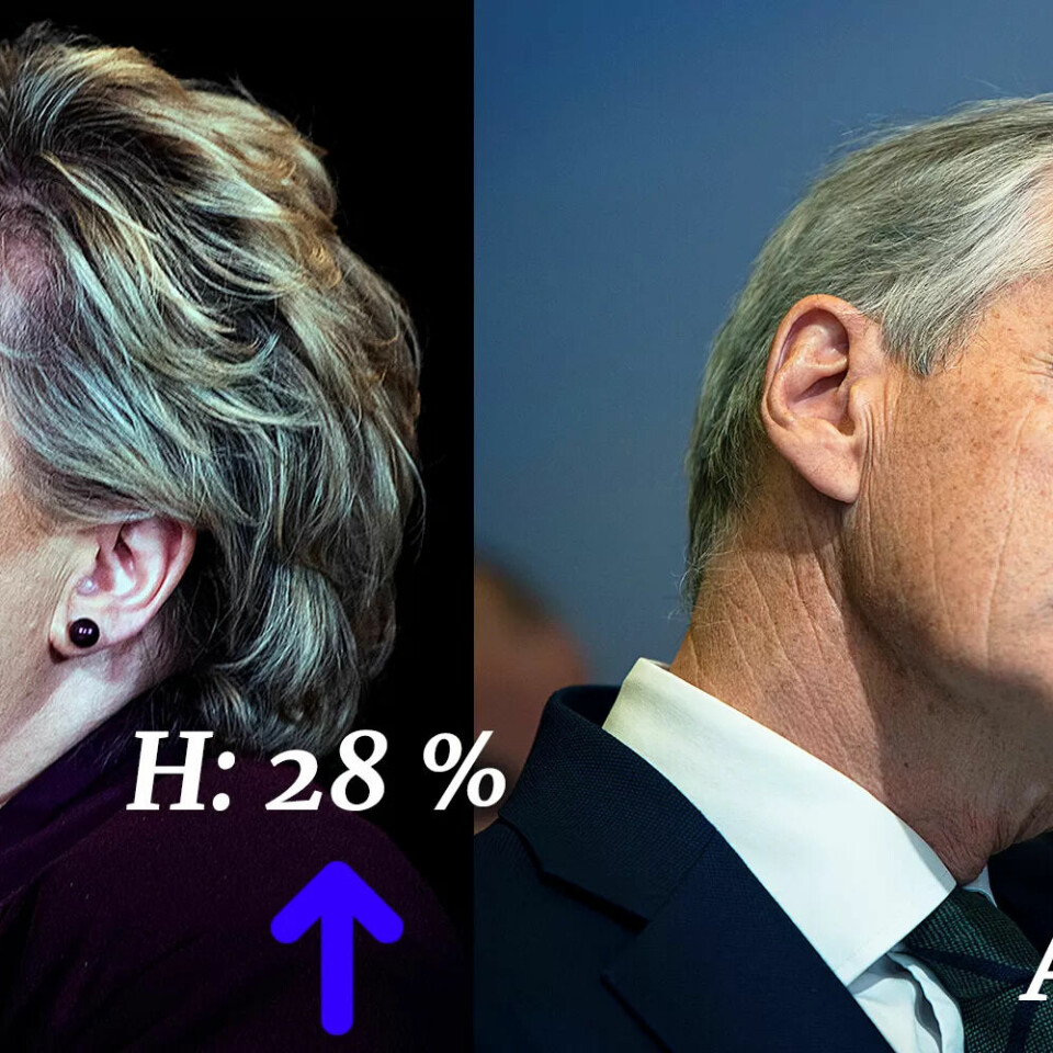Erna Solberg og Høyre har gjort et byks på målingene siden valget i fjor. For Ap og Jonas Gahr Støre har fallet vært dramatisk. Erna Solberg og Høyre har gjort et byks på målingene siden valget i fjor. For Ap og Jonas Gahr Støre har fallet vært dramatisk.