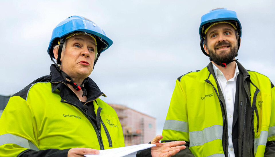 Arbeidsminsiter Marte Mjøs Persen og næringsminister Jan Christian Vestre presenterte første trinn av Norgesmodellen på byggeplassen til Viedekke på nye Voldsløkka skole. Arbeidsminsiter Marte Mjøs Persen og næringsminister Jan Christian Vestre presenterte første trinn av Norgesmodellen på byggeplassen til Viedekke på nye Voldsløkka skole.