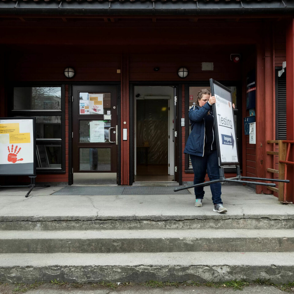 PÅ JOBB: Vanligvis jobber Kathrin i bydelens hjemmetjeneste, men under pandemien har hun hatt ansvar for et testsenter i Nordstrand bydel. PÅ JOBB: Vanligvis jobber Kathrin i bydelens hjemmetjeneste, men under pandemien har hun hatt ansvar for et testsenter i Nordstrand bydel.
