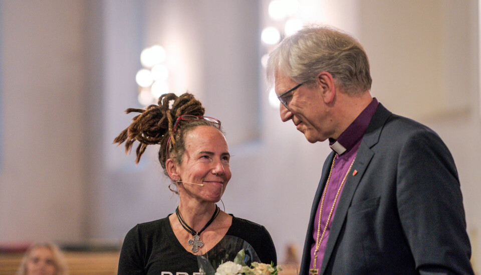 Sunniva Gylver til stede i Oslo domkirke som nytilsatt biskop. Her med preses Olav Fykse Tveit. Sunniva Gylver til stede i Oslo domkirke som nytilsatt biskop. Her med preses Olav Fykse Tveit.