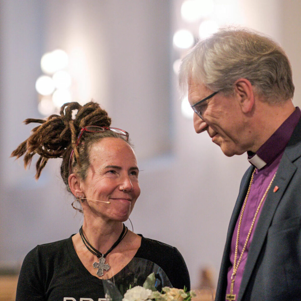 Sunniva Gylver til stede i Oslo domkirke som nytilsatt biskop. Her med preses Olav Fykse Tveit. Sunniva Gylver til stede i Oslo domkirke som nytilsatt biskop. Her med preses Olav Fykse Tveit.