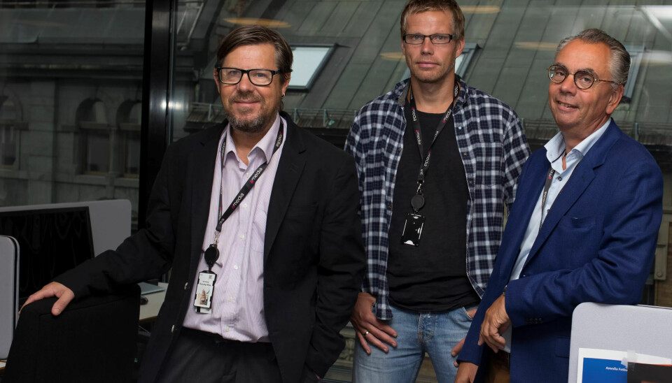 ANB-redaktør Kjell Werner (til høyre) mener LO Medias oppkjøp blir en god løsning for Avisenes Nyhetsbyrå. Her sammen med ANB-journalistene Helge Rønning Birkelund og Aslak Bodahl. ANB-redaktør Kjell Werner (til høyre) mener LO Medias oppkjøp blir en god løsning for Avisenes Nyhetsbyrå. Her sammen med ANB-journalistene Helge Rønning Birkelund og Aslak Bodahl.