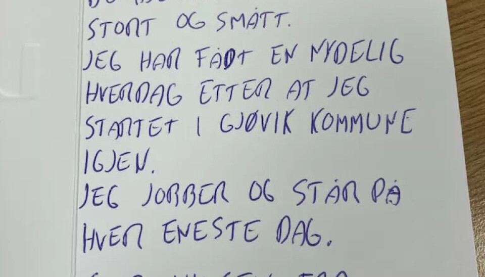 Marie skal aldri kaste lappen hun fikk fra den lille jenta