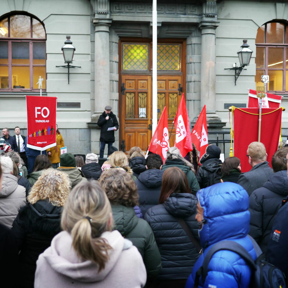 TALTE OGSÅ: Svein Åge Samuelsen i LO Trondheim. TALTE OGSÅ: Svein Åge Samuelsen i LO Trondheim.
