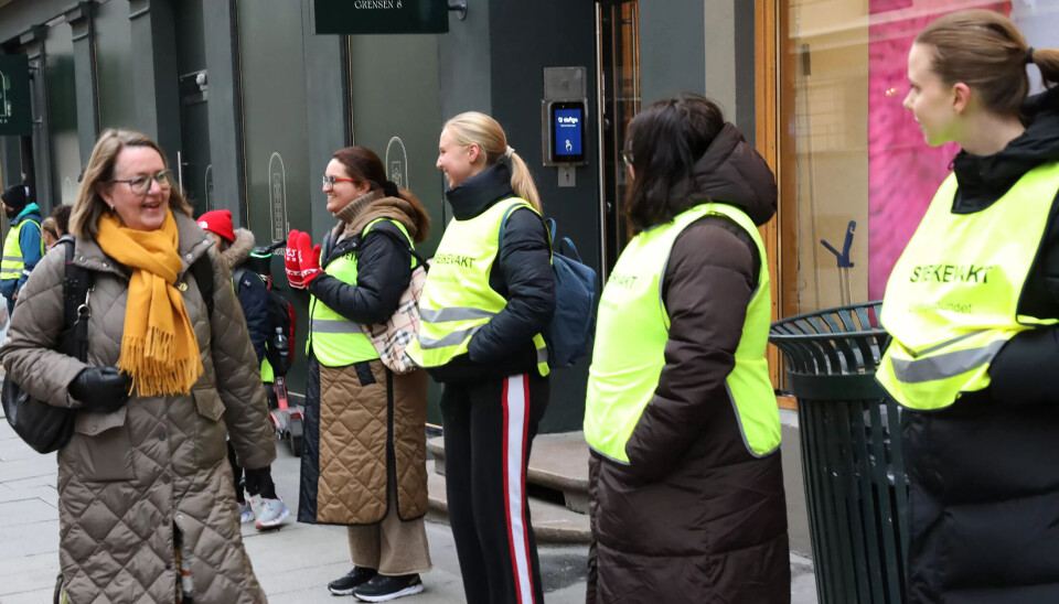 FORHANDLINGSLEIAR: Anne Green Nilsen er forhandlingsleiar for Fagforbundet. Her helsar ho på barnehagetilsette som var ute i streik tidlegare i november. FORHANDLINGSLEIAR: Anne Green Nilsen er forhandlingsleiar for Fagforbundet. Her helsar ho på barnehagetilsette som var ute i streik tidlegare i november.