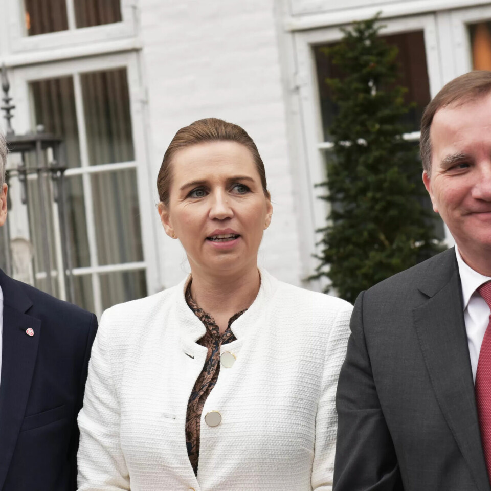 Tre sentrale politikere i SAMAK, fra venstre Ap-leder Jonas Gahr Støre, statsminister i Danmark, Mette Frederiksen og statsminister i Sverige, Stefan Löfven (arkivfoto) Tre sentrale politikere i SAMAK, fra venstre Ap-leder Jonas Gahr Støre, statsminister i Danmark, Mette Frederiksen og statsminister i Sverige, Stefan Löfven (arkivfoto)