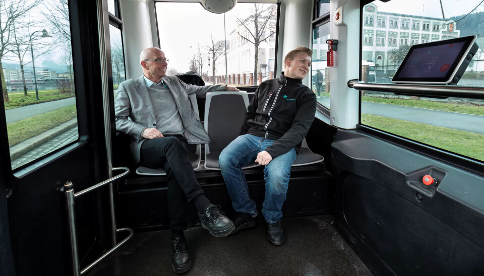 KOMFORT: Næringssjef Ingar Vaskinn i Kongsberg mener selvkjørende matebusser kan utkonkurrere komforten til en personbil. KOMFORT: Næringssjef Ingar Vaskinn i Kongsberg mener selvkjørende matebusser kan utkonkurrere komforten til en personbil.