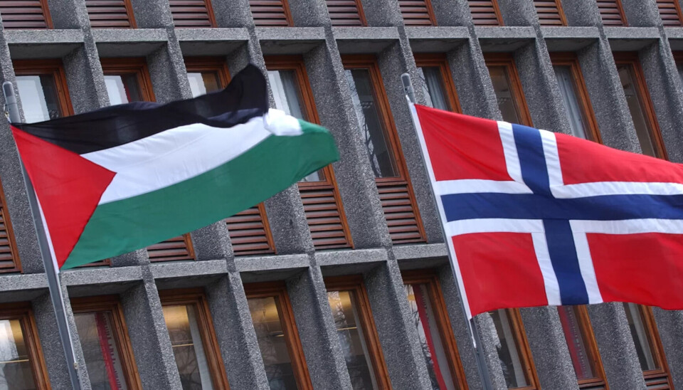 FLAGGES: Det palestinske flagget blir å se på Oslo rådhus. FLAGGES: Det palestinske flagget blir å se på Oslo rådhus.