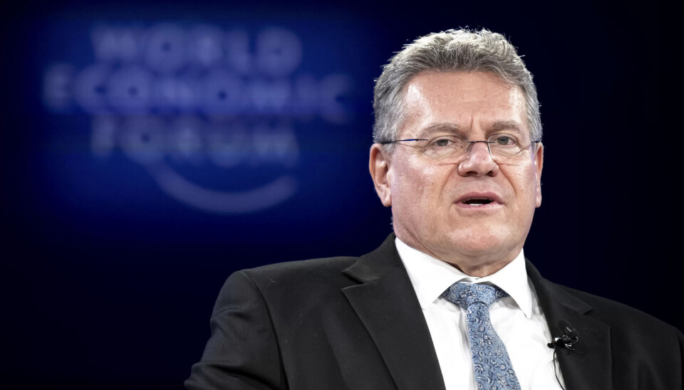 VIL SVARE: EUs handelskommissær Maros Sefcovic sier at EU vil komme til å svare dersom Trump innfører toll på europeiske varer. VIL SVARE: EUs handelskommissær Maros Sefcovic sier at EU vil komme til å svare dersom Trump innfører toll på europeiske varer.