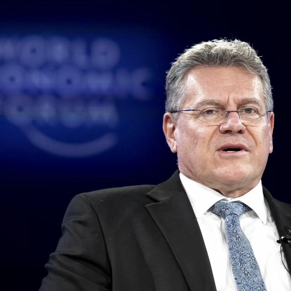 VIL SVARE: EUs handelskommissær Maros Sefcovic sier at EU vil komme til å svare dersom Trump innfører toll på europeiske varer. VIL SVARE: EUs handelskommissær Maros Sefcovic sier at EU vil komme til å svare dersom Trump innfører toll på europeiske varer.