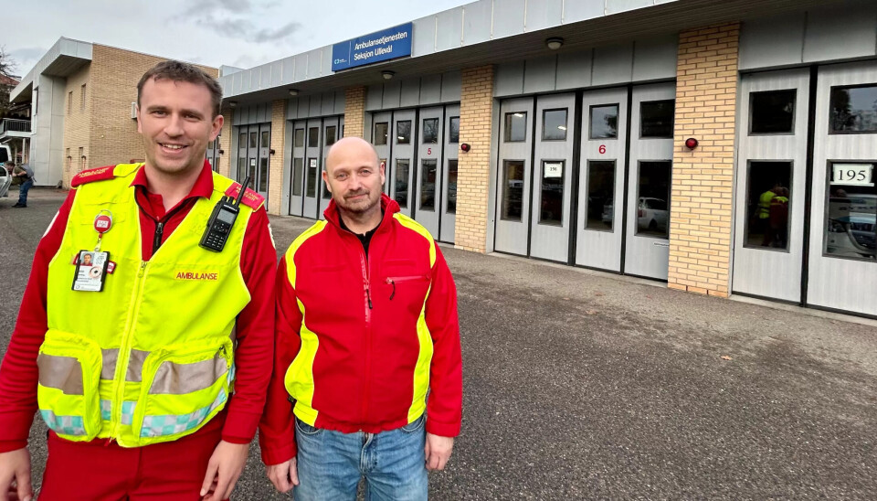 TRENGER MER KUNNSKAP: Ambulansepersonell blir ofte utsatt for trusler og vold. Verneombud Jon Gaute Klubben og hovedtillitsvalgt Morten Mathiesen etterlyser mer kartlegging av og kunnskap om konsekvensene av vold og trusler mot helsepersonell. TRENGER MER KUNNSKAP: Ambulansepersonell blir ofte utsatt for trusler og vold. Verneombud Jon Gaute Klubben og hovedtillitsvalgt Morten Mathiesen etterlyser mer kartlegging av og kunnskap om konsekvensene av vold og trusler mot helsepersonell.