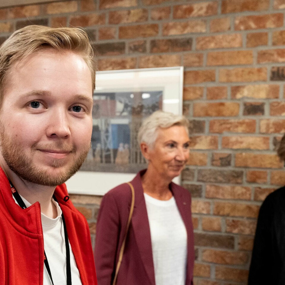 PROTESTERER: Leder av Fagforbundet i Trondheim, Mats Monsen. Bildet er tatt ved en tidligere anledning, sammen med LO-leder Peggy Hessen Følsvik og Fagforbundet-leder Mette Nord. PROTESTERER: Leder av Fagforbundet i Trondheim, Mats Monsen. Bildet er tatt ved en tidligere anledning, sammen med LO-leder Peggy Hessen Følsvik og Fagforbundet-leder Mette Nord.