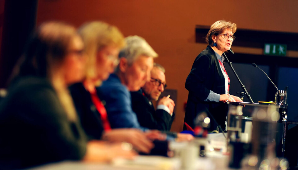 Leder i Fagforbundet, Mette Nord, har hele LO-ledelsen i ryggen når hun mener at Unios angrep på frontfagsmodellen er veldig alvorlig. Leder i Fagforbundet, Mette Nord, har hele LO-ledelsen i ryggen når hun mener at Unios angrep på frontfagsmodellen er veldig alvorlig.
