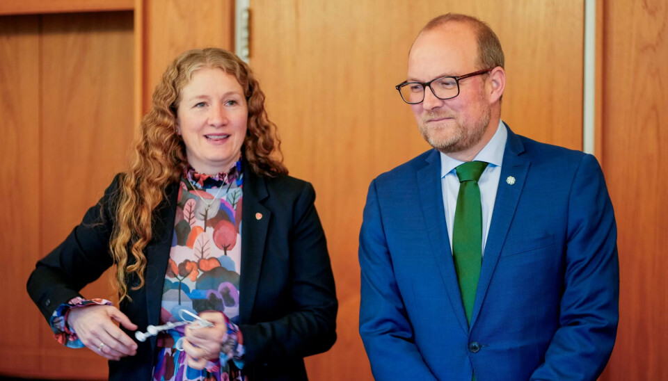 KLARE: Tuva Moflag (Ap) og Ole André Myhrvold (Sp) før forhandlingene om statsbudsjettet for 2025 mellom SV og regjeringspartiene Ap og Sp torsdag. KLARE: Tuva Moflag (Ap) og Ole André Myhrvold (Sp) før forhandlingene om statsbudsjettet for 2025 mellom SV og regjeringspartiene Ap og Sp torsdag.