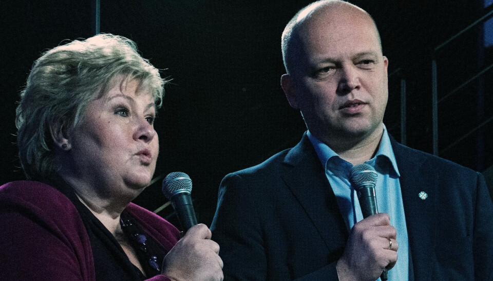 KOMMUNEREFORM: Erna Solberg og Trygve Slagsvold Vedum er ikke enig om hva som er rett i kommunereformen. KOMMUNEREFORM: Erna Solberg og Trygve Slagsvold Vedum er ikke enig om hva som er rett i kommunereformen.