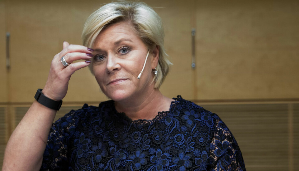 SJEF: Finansminister Siv Jensen har overordnet ansvar for å koordinere oppfølgingen av stortingsvedtak om profitt på velferdstjenester. SJEF: Finansminister Siv Jensen har overordnet ansvar for å koordinere oppfølgingen av stortingsvedtak om profitt på velferdstjenester.