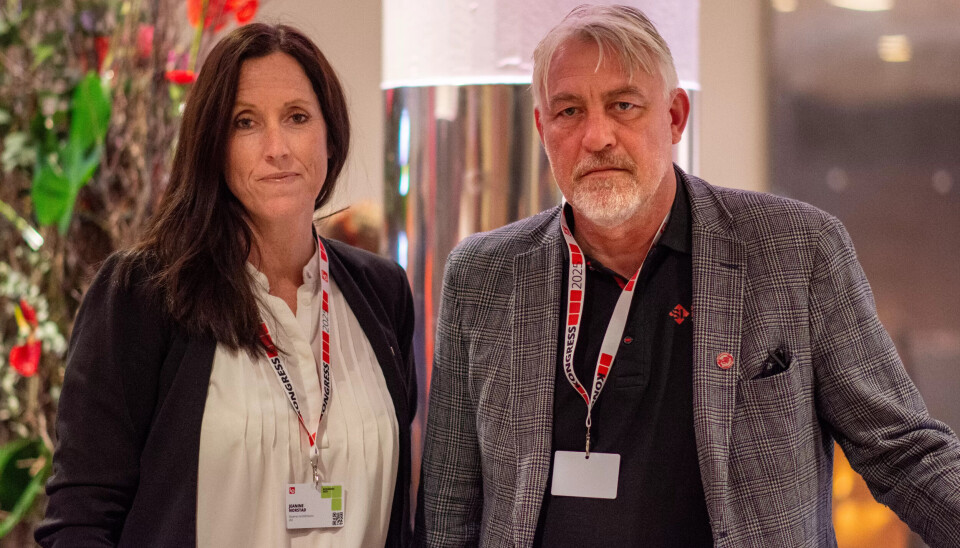 LÆRERNES AVGJØRELSE: Skolenes landsforbunds forbundssekretær Jeanine Norstad og påtroppende leder Jan Oddvar Holthe, begge delegater på LO-kongressen, er mot en skole uten leksemuligheter for lærerne. LÆRERNES AVGJØRELSE: Skolenes landsforbunds forbundssekretær Jeanine Norstad og påtroppende leder Jan Oddvar Holthe, begge delegater på LO-kongressen, er mot en skole uten leksemuligheter for lærerne.