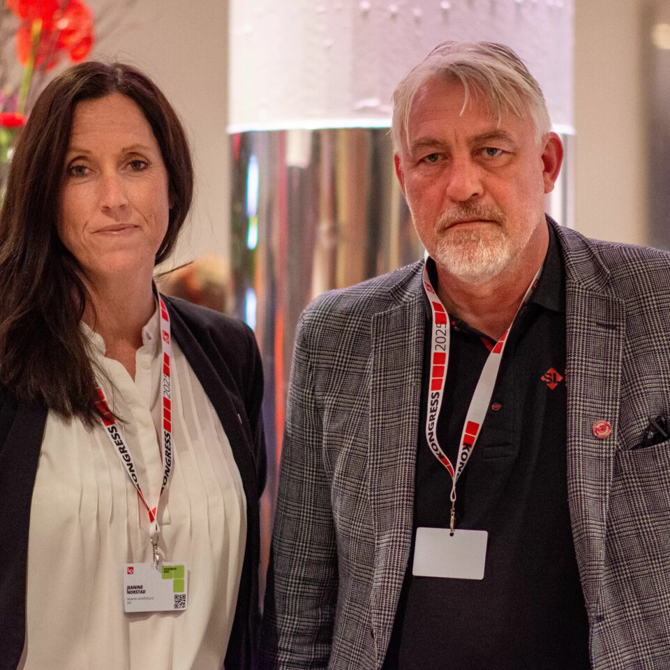 LÆRERNES AVGJØRELSE: Skolenes landsforbunds forbundssekretær Jeanine Norstad og påtroppende leder Jan Oddvar Holthe, begge delegater på LO-kongressen, er mot en skole uten leksemuligheter for lærerne. LÆRERNES AVGJØRELSE: Skolenes landsforbunds forbundssekretær Jeanine Norstad og påtroppende leder Jan Oddvar Holthe, begge delegater på LO-kongressen, er mot en skole uten leksemuligheter for lærerne.