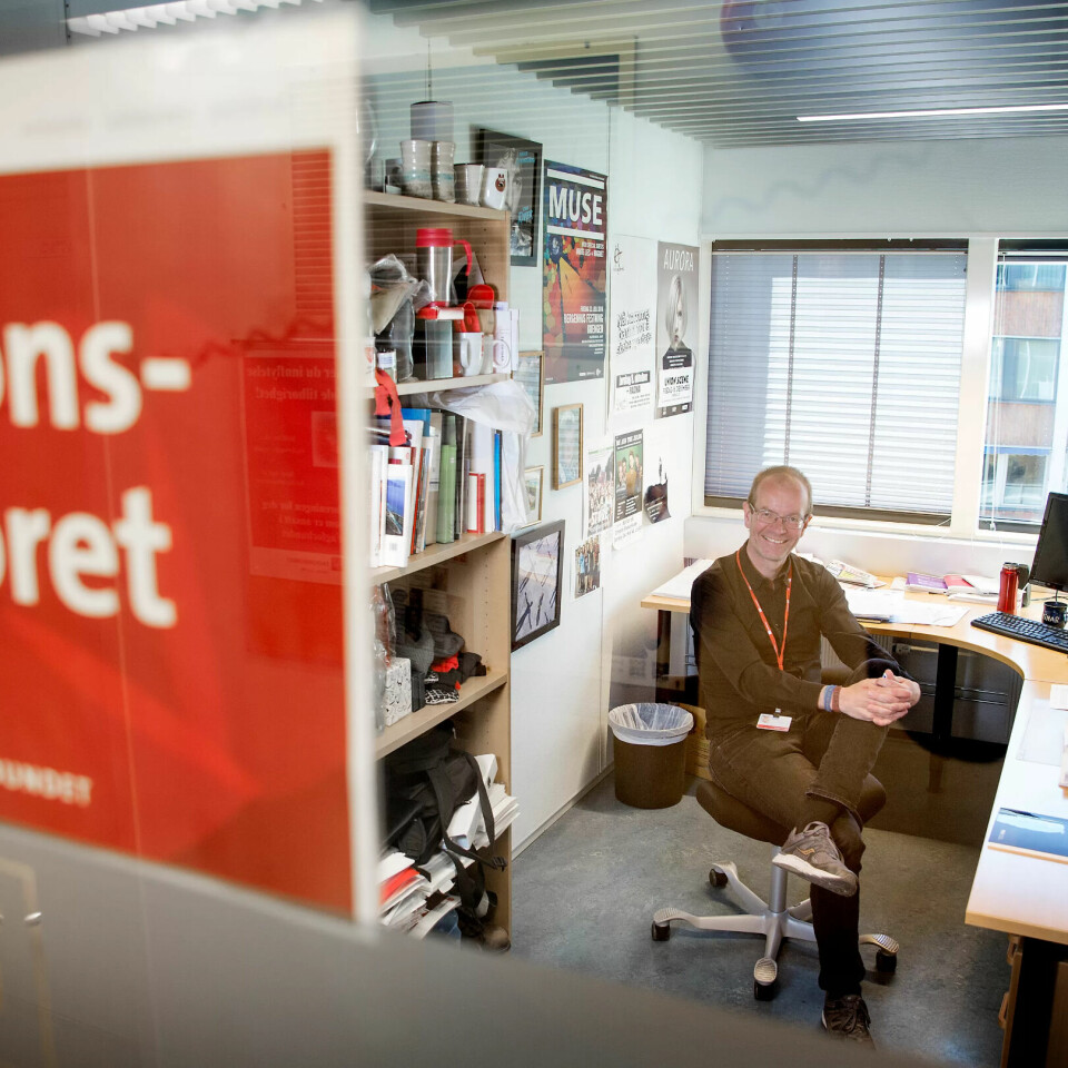 SENTRALEN: Mye pensjon, men også mye musikk på kontoret i Fagforbundet. SENTRALEN: Mye pensjon, men også mye musikk på kontoret i Fagforbundet.