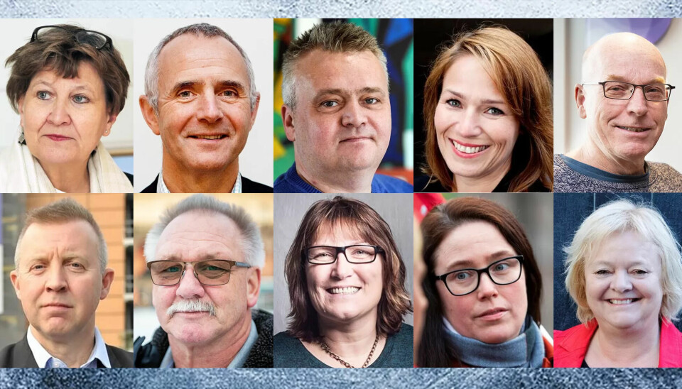 10 FORBUNDSTOPPER: Mette Nord (Fagforbundet), Odd Chr. Øverland (Postkom), Jørn Eggum (Fellesforbundet), Trine Lise Sundnes (HK), Kjell Næss (NJF), Frode Alfheim (Industri Energi), Ulf Madsen (FLT), Anita Johansen (Arbeidsmandsforbundet), Kjersti Barsok (NTL) og Mimmi Kvisvik (FO). 10 FORBUNDSTOPPER: Mette Nord (Fagforbundet), Odd Chr. Øverland (Postkom), Jørn Eggum (Fellesforbundet), Trine Lise Sundnes (HK), Kjell Næss (NJF), Frode Alfheim (Industri Energi), Ulf Madsen (FLT), Anita Johansen (Arbeidsmandsforbundet), Kjersti Barsok (NTL) og Mimmi Kvisvik (FO).