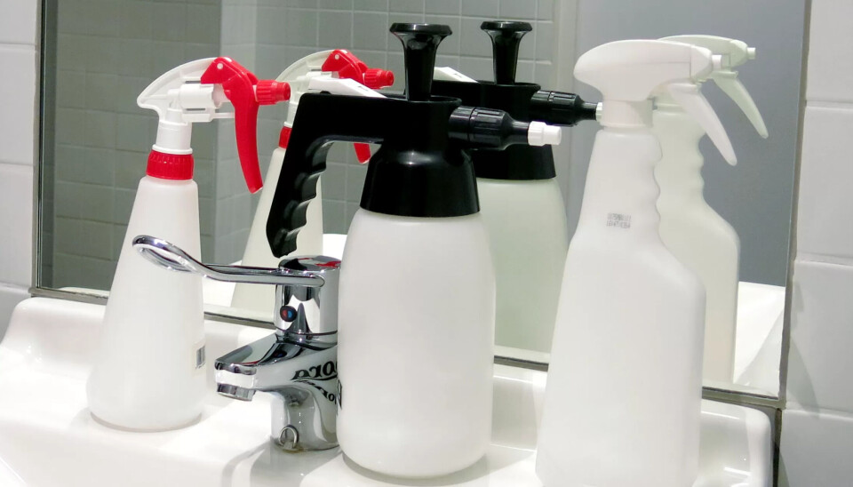 VELG RETT: Fra venstre ser du en Canyon sprayflaske med regulerbar dyse, en Kläger plastik Hobby lavtrykksprøyte med regulerbar dyse og en AFA OpUs FOvi sprayflaske med skumdyse. VELG RETT: Fra venstre ser du en Canyon sprayflaske med regulerbar dyse, en Kläger plastik Hobby lavtrykksprøyte med regulerbar dyse og en AFA OpUs FOvi sprayflaske med skumdyse.