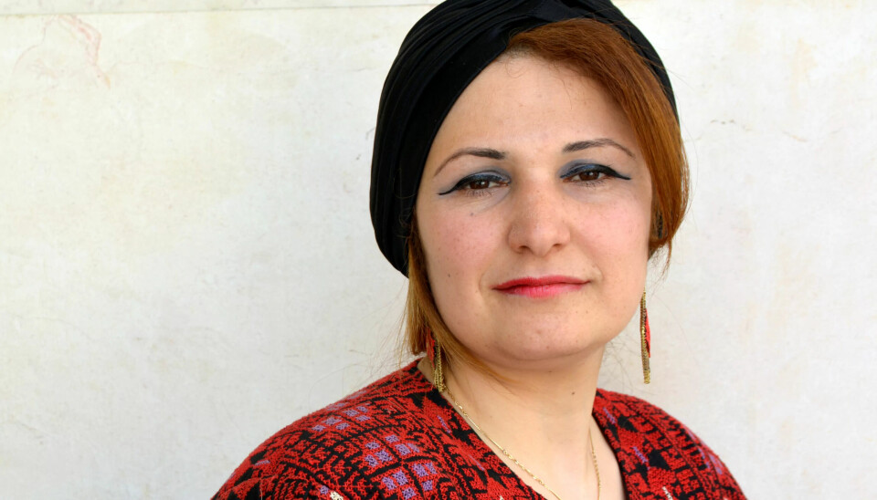 KVINNE I TOPPEN: Aisha Hammoudi sitter i toppledelsen i palestinsk LO som en av fire kvinner. KVINNE I TOPPEN: Aisha Hammoudi sitter i toppledelsen i palestinsk LO som en av fire kvinner.