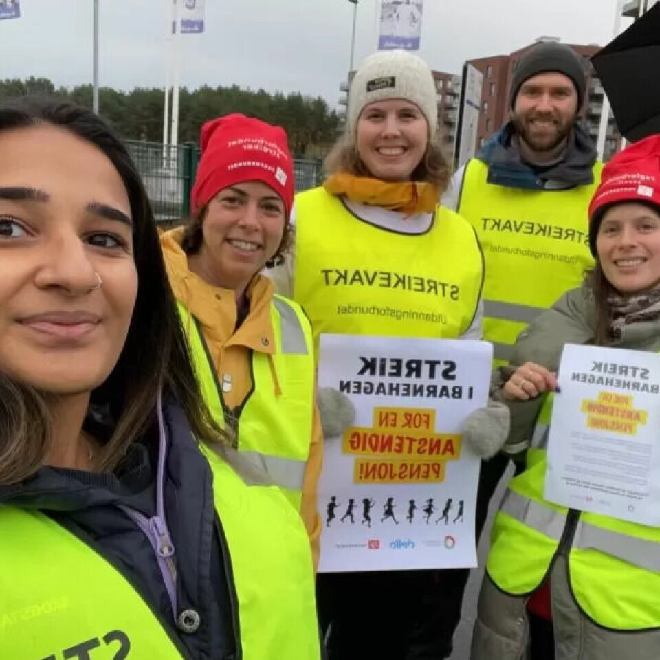 STREIK I OSLO: Streikeviljen er på topp i Valle Hovin idrettsbarnehage. STREIK I OSLO: Streikeviljen er på topp i Valle Hovin idrettsbarnehage.