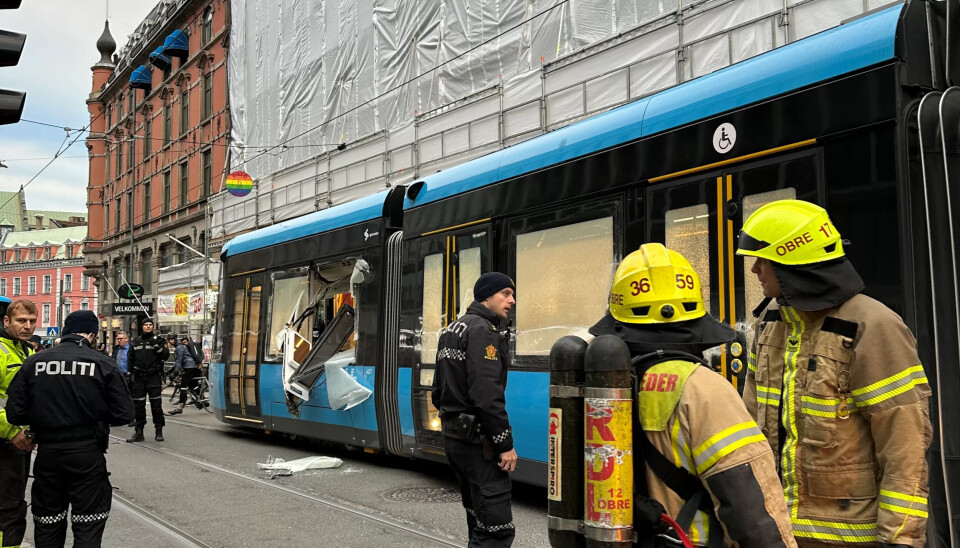 Store skader: Trikk og lastebil kolliderte